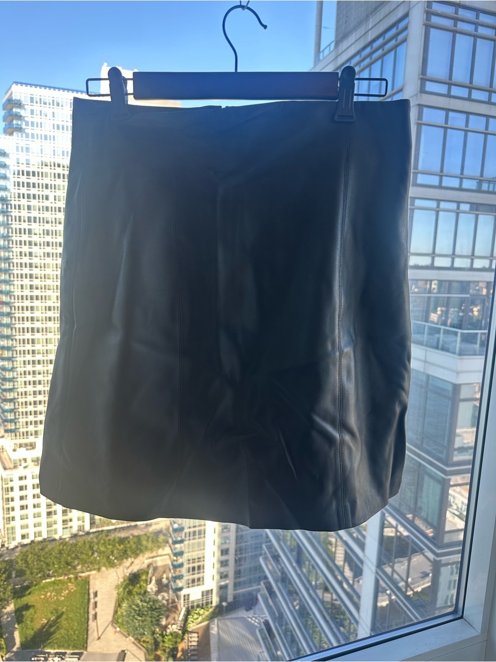 BB Dakota Black Faux Leather Mini Skirt